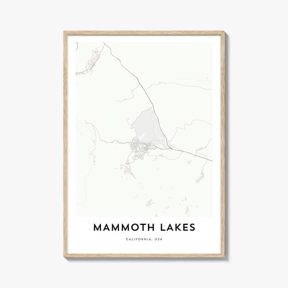 Mammoth Lakes California USA Minimalist City Map Line Art Poster