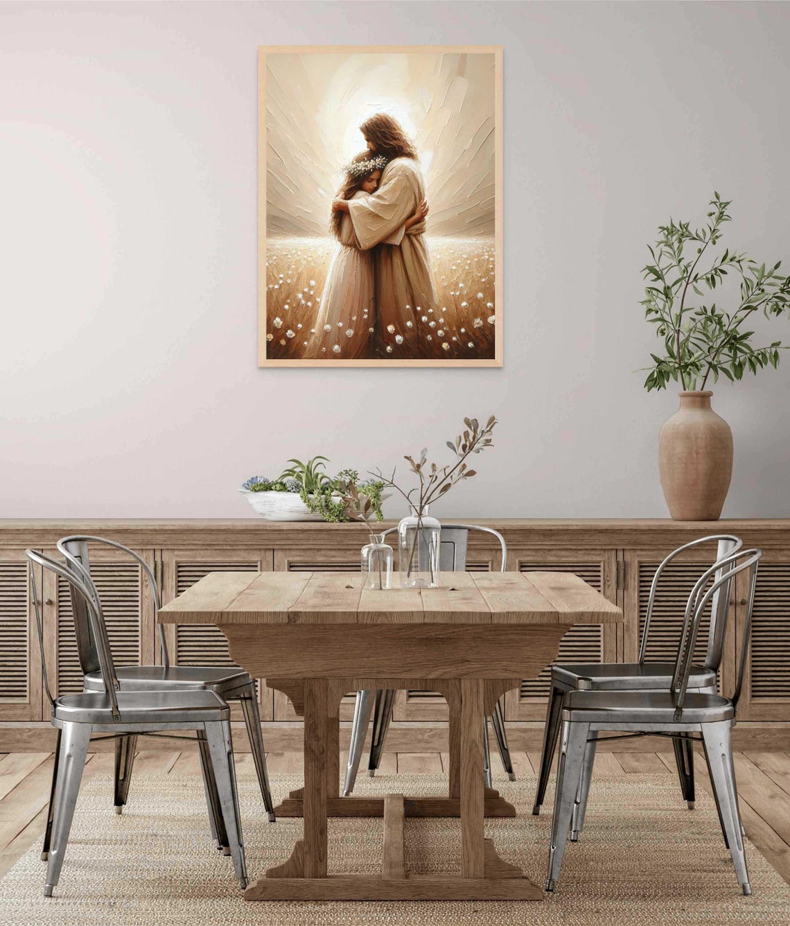 Age Of Christianity Modern Christian Art Jesus Hugging Girl Jesus Picture Lds Painting Bible Painting Jesus And Woman Christ Poster - Image 5