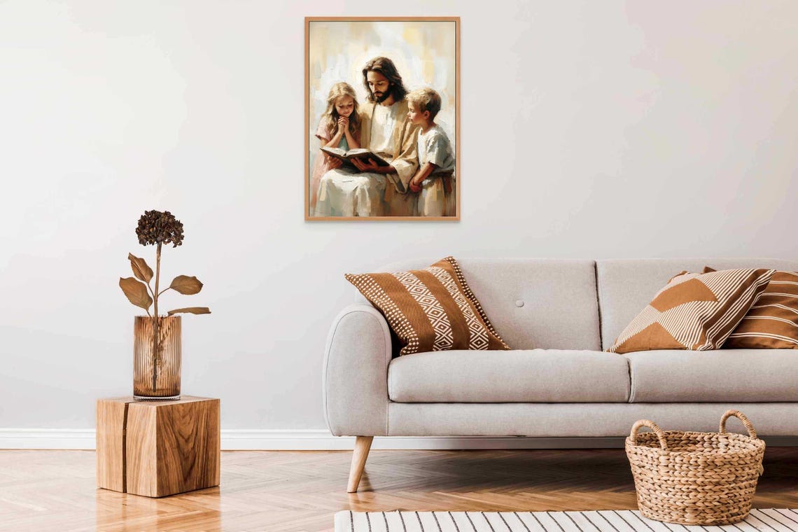 Lessons Of Love Christian Wall Art Christian Art For Kids Picture Of Jesus Lds Painting Bible Painting Christ And Kids Art Jesus Jpg - Image 7