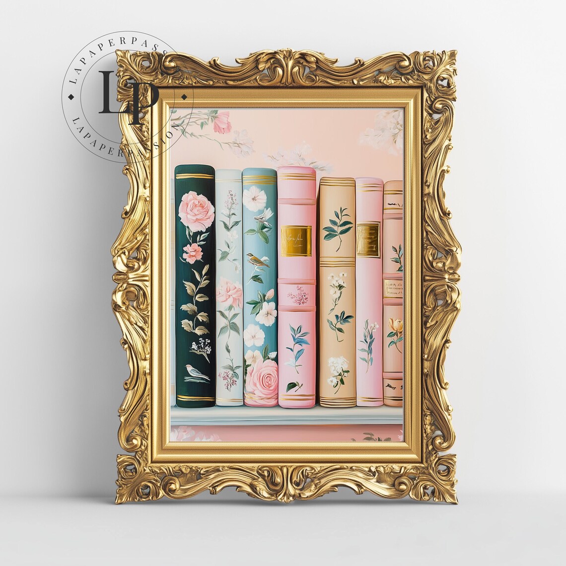 Pastel Stack Of Books, Reading Nook Art Print - Image 2