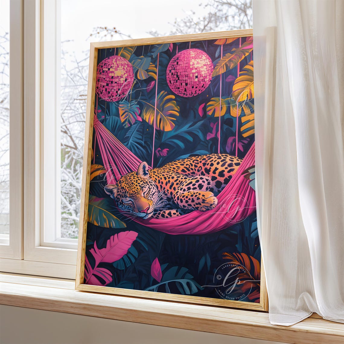Cheetah Leopard Maximalist Poster Print, Pink Dopamine - Image 3