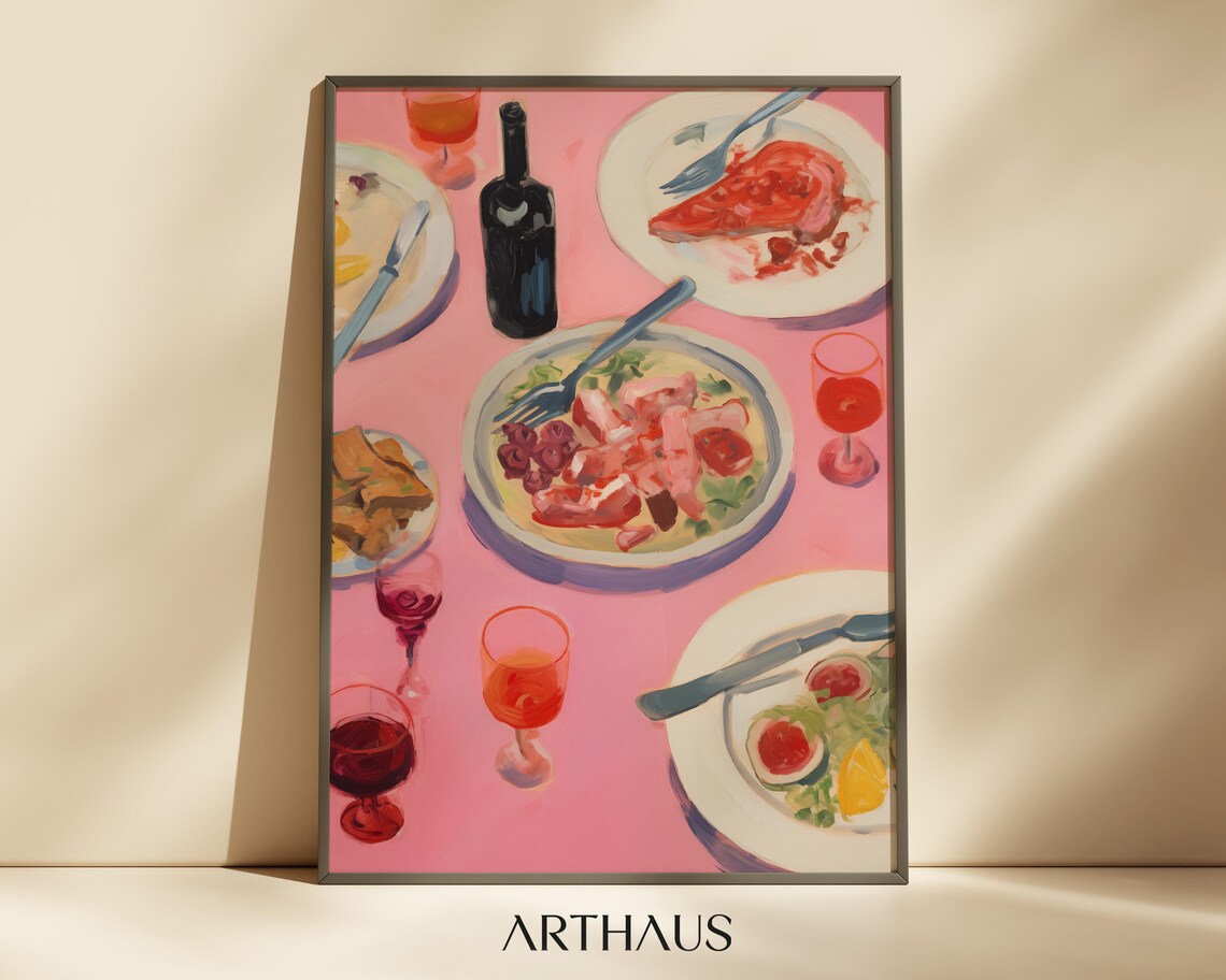 Maximalist Foodie Wall Art, Matisse Style Art Print