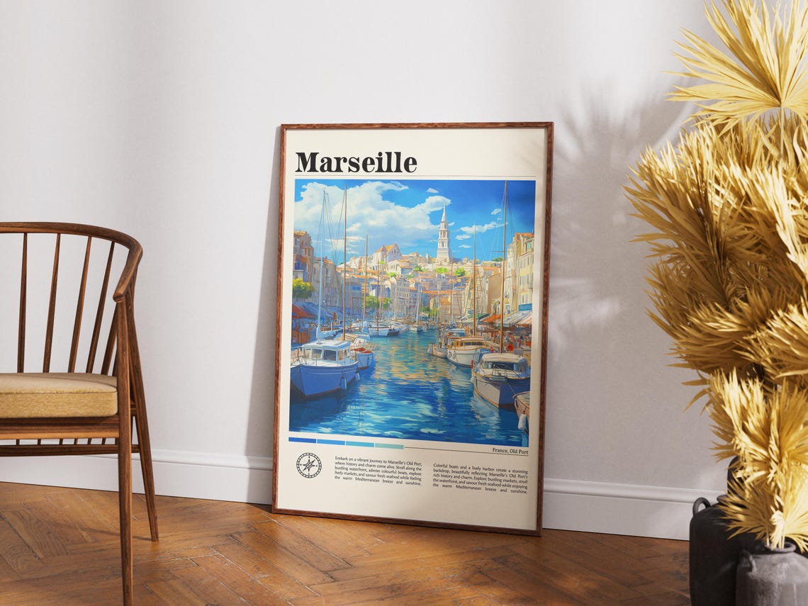 Marseille Travel Print France Marseille Poster France Poster Travel Wall Art France Print Poster France Europe Marseille French - Image 4