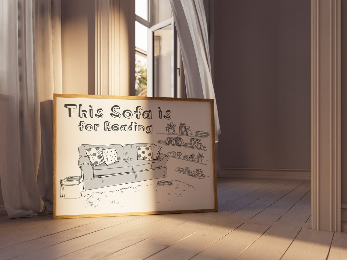 This Sofa Is For Reading, Black And White - Image 3