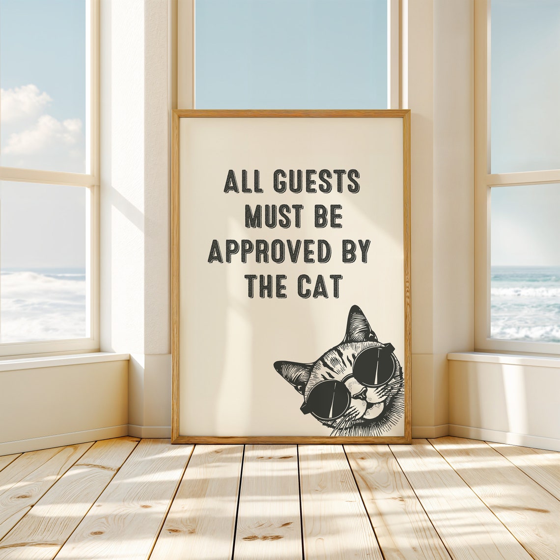 All Guests Must Be Approved by the Cat Funny Entryway Poster - Image 3
