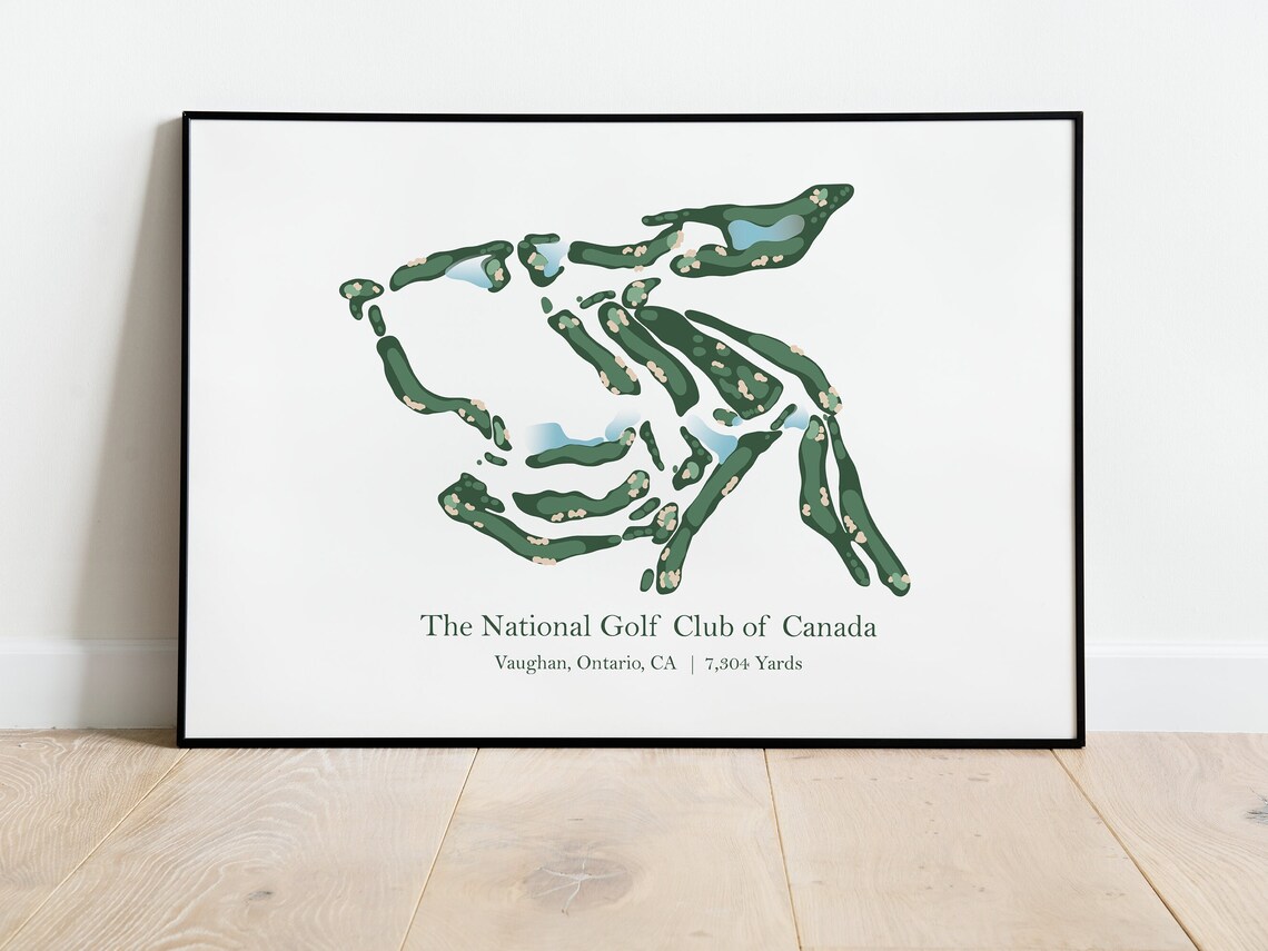 The National Golf Club Of Canada Vaughan Ontario Course Map Poster