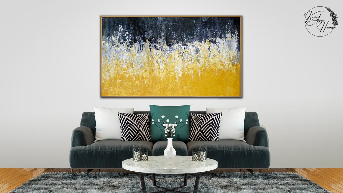 Black Gold and White Night Sky Textured Abstract Vertical Poster - Image 3
