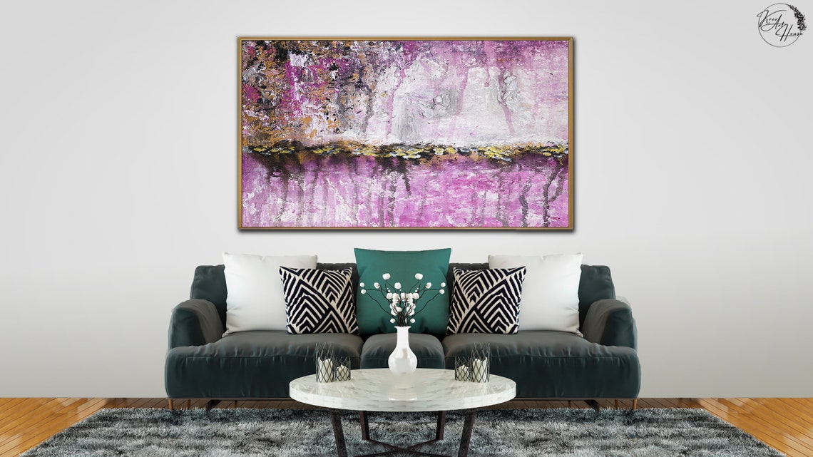 Magenta Purple White Drip Waterfall Abstract Vertical Poster - Image 4