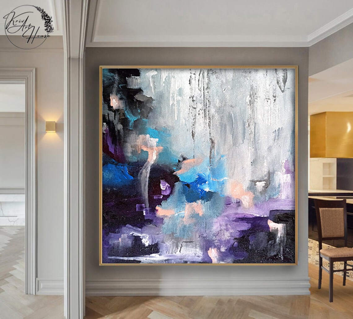 Unique Brush Strokes Abstract Art, Modern Decor - Image 3