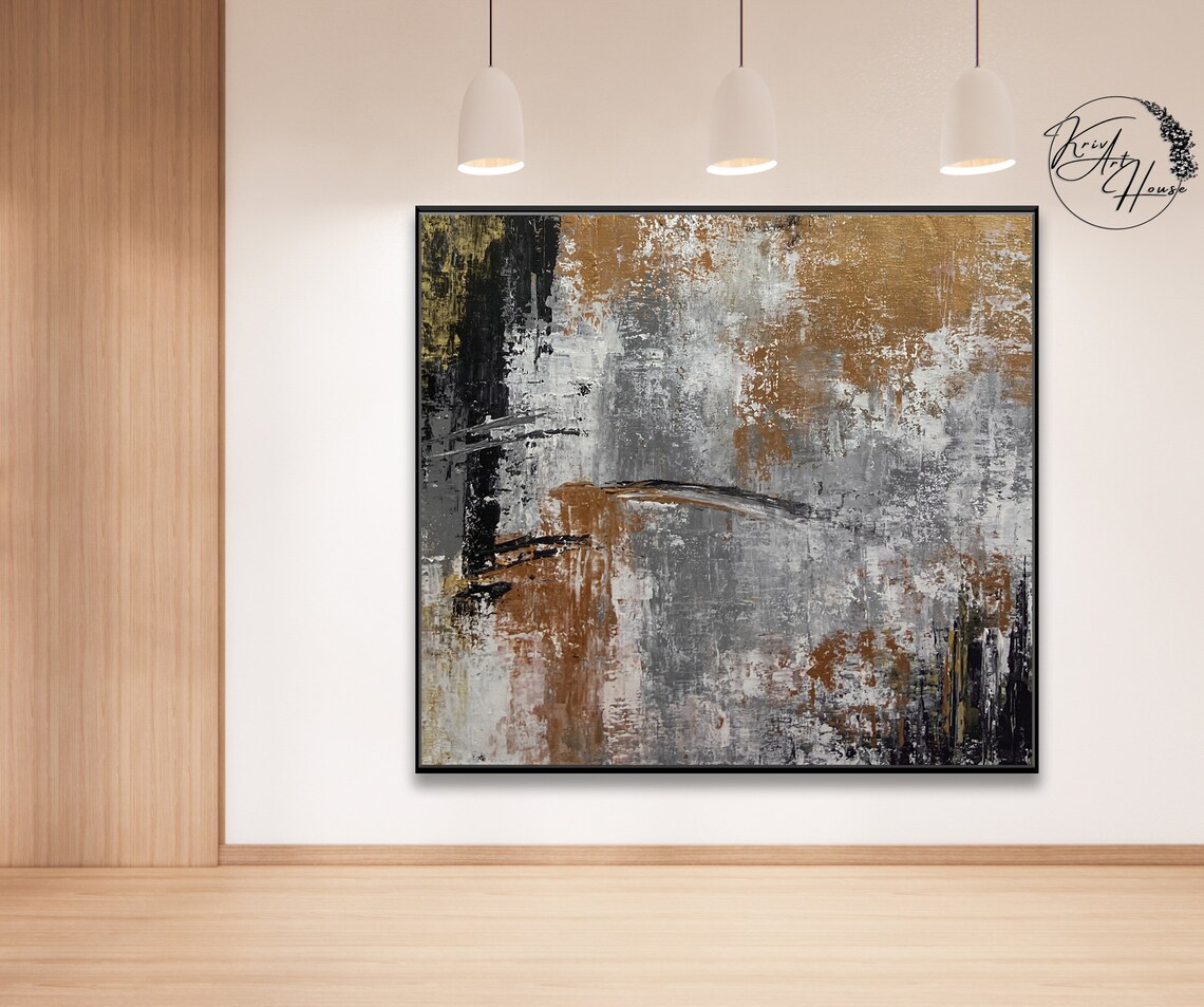 Abstract Dark Art Oil Painting Wall Art Print - Image 2