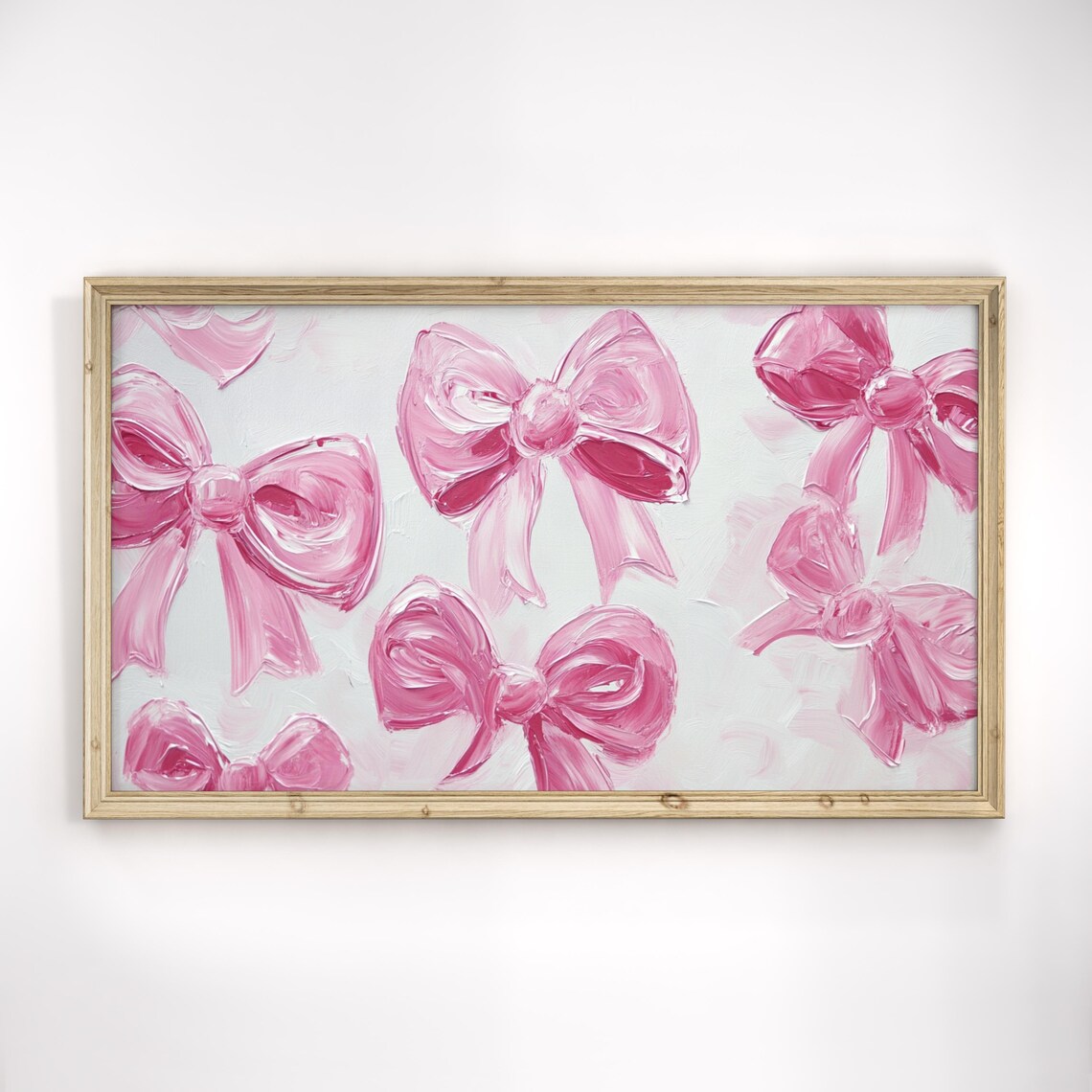 Pink Bows Valentine's Day Vintage Spring Art Print