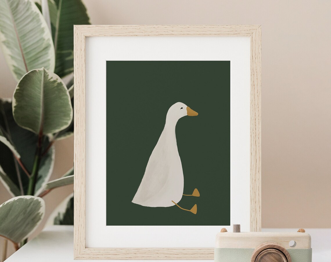 Silly Goose Cute Goose Poster, Nursery Decor - Image 2