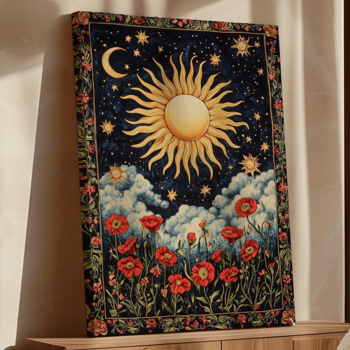 Celestial Sun And Moon, Starry Night Theme