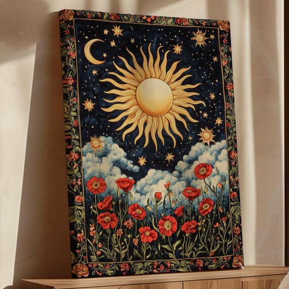 Celestial Sun And Moon, Starry Night Theme