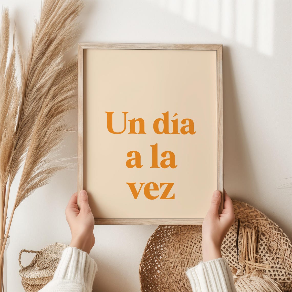 Un Dia a la Vez Spanish Quote One Day at a Time Minimalist Poster