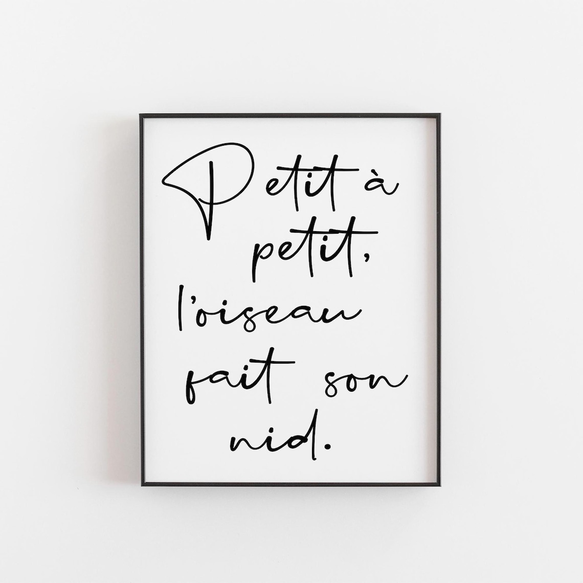 Petit Loiseau Fait Son Nid, Minimalist Art Print