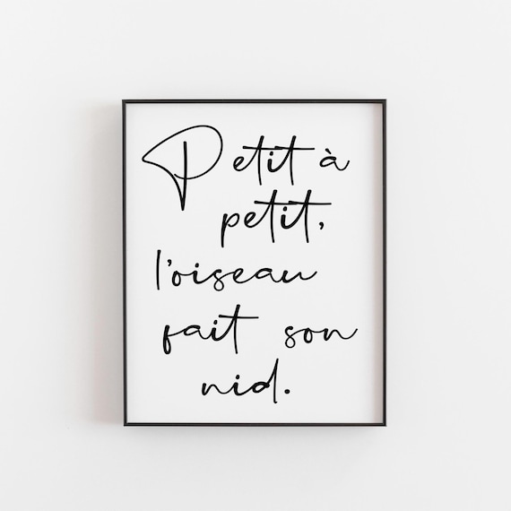 Petit Loiseau Fait Son Nid, Minimalist Art Print