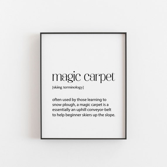 Skiing Gift, Magic Carpet Definition Poster