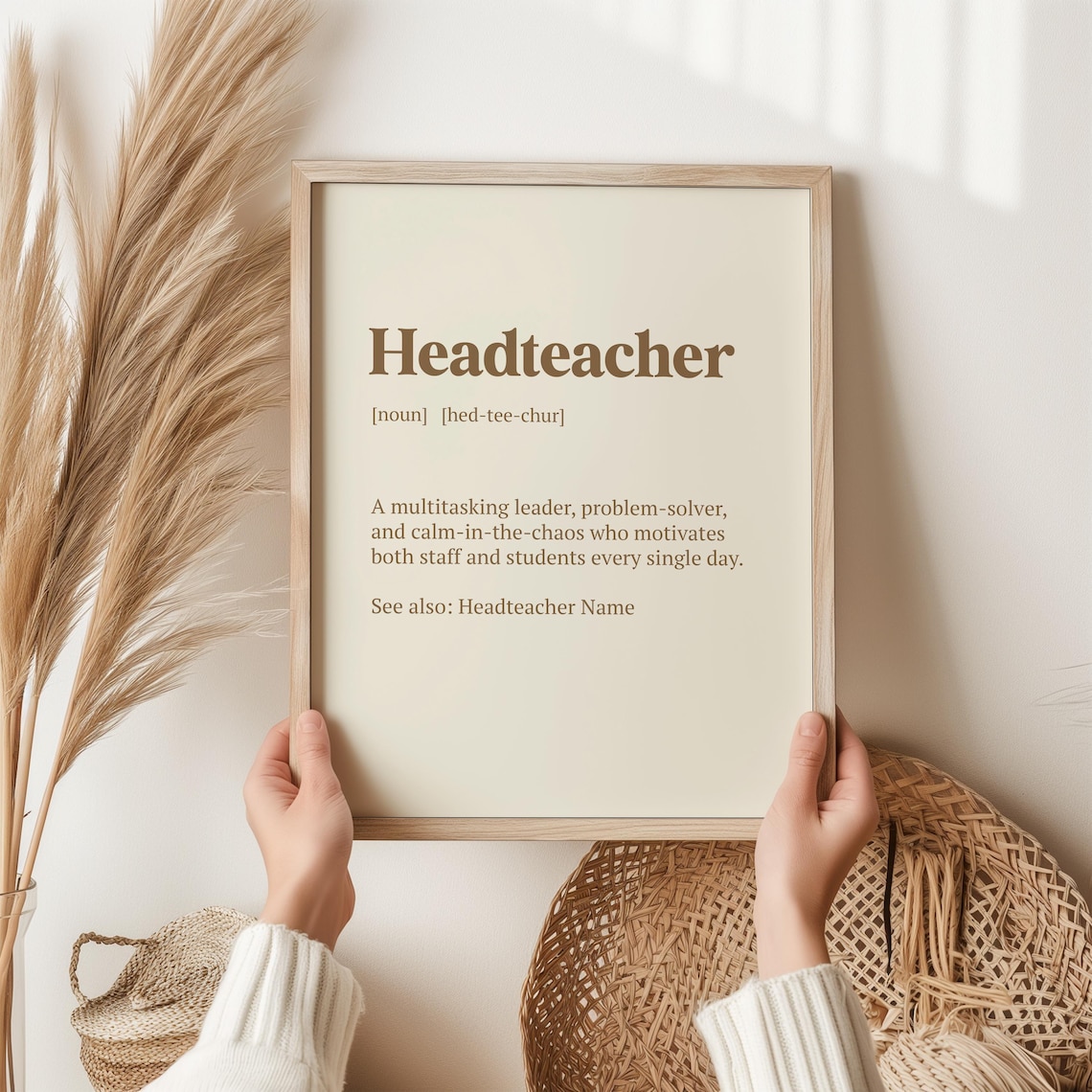 Headteacher Definition Personalized Name Print