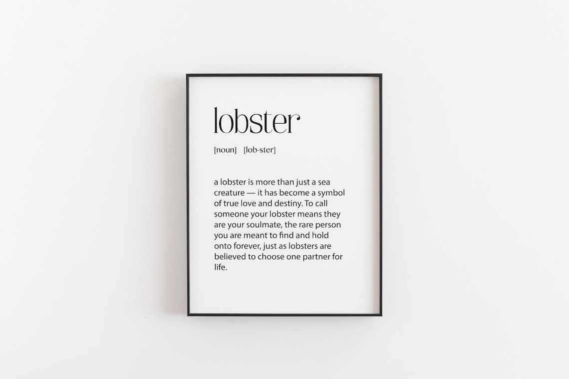 Lobster Definition Art Print for Christmas Gifts