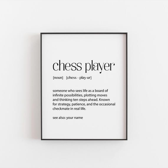 Custom Chess Player Print, Gift for Lovers