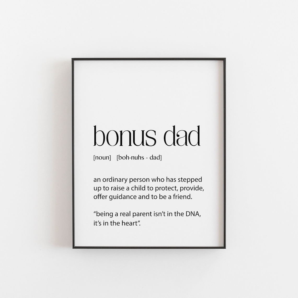 Bonus Day Fathers Gift Dad Definition Poster Print