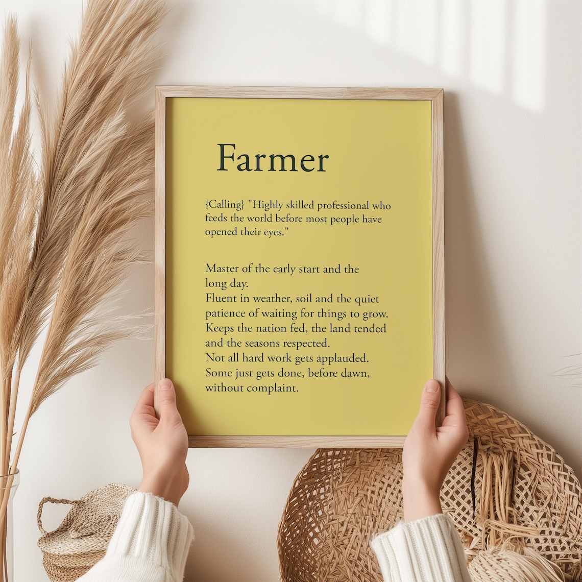 Farmer Print, Funny Gift for Farming Definition