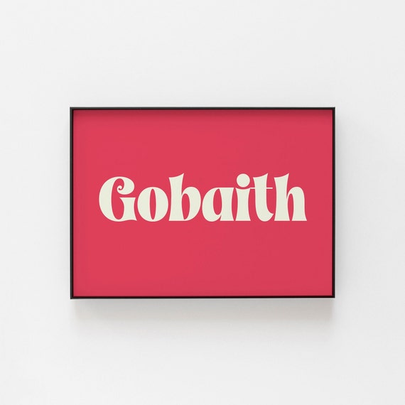 Gobaith Welsh Print Hope Wall Art Word Gift Wales Home Decor Meaningful Poster Language