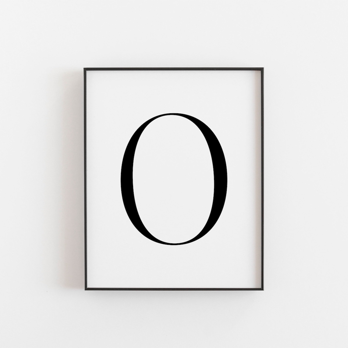 Letter O Initial Poster Print, Bedroom Wall Art