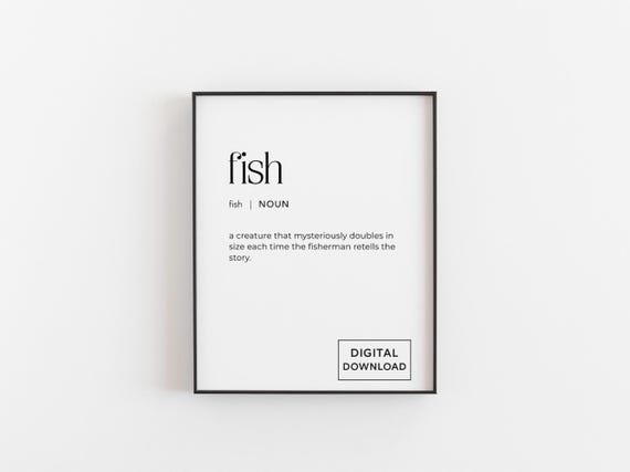 Fisherman Gift Fish Definition Poster