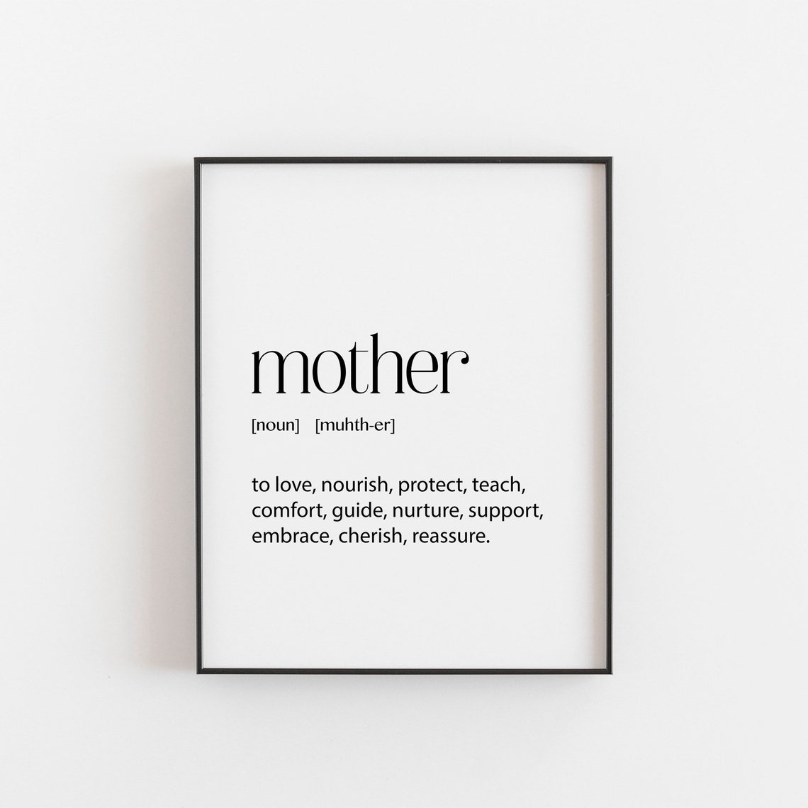 Mother Definition Love Cherish Nourish Meaningful Words Quote Poster
