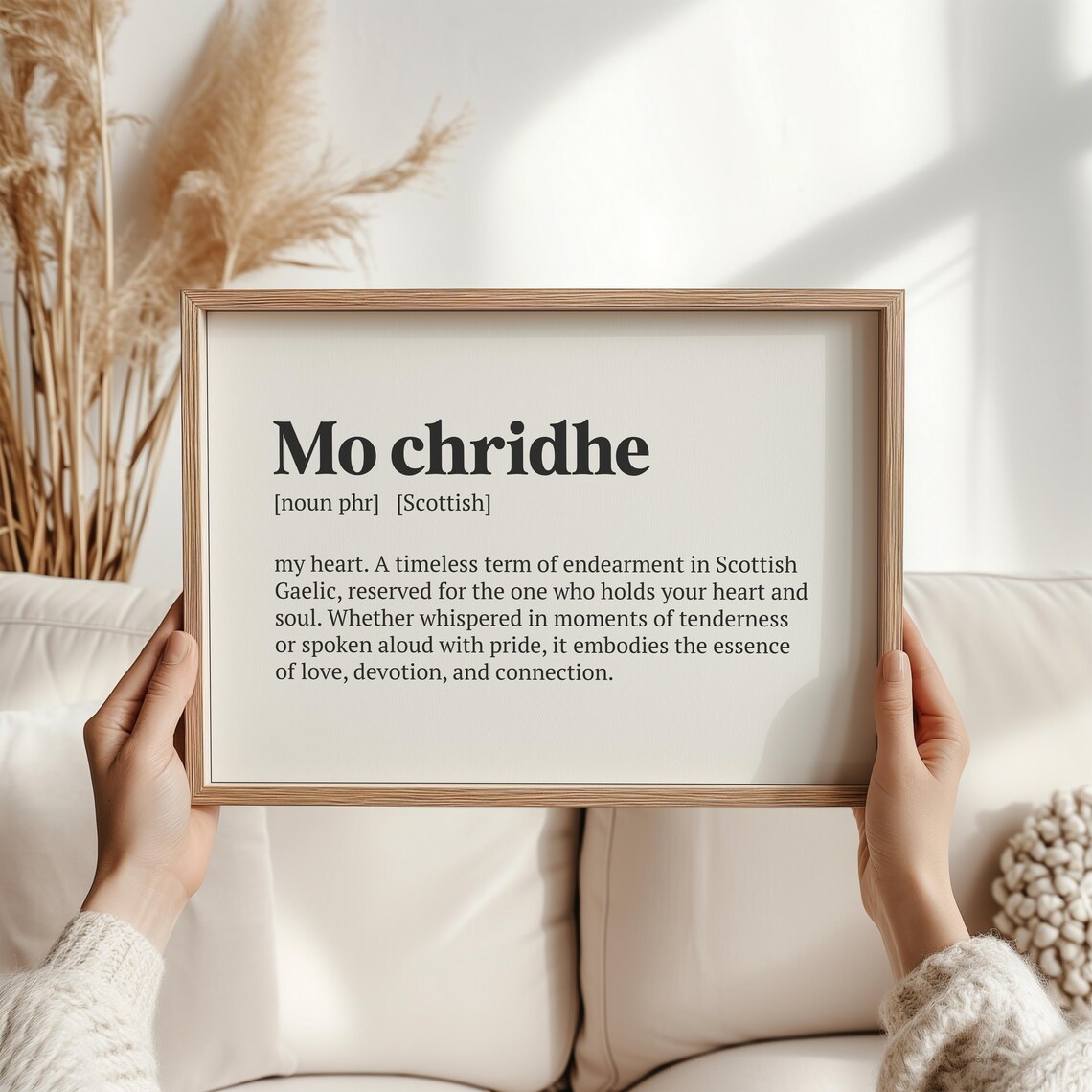 Mo Chridhe Scottish Gaelic Love Art, Celtic Print