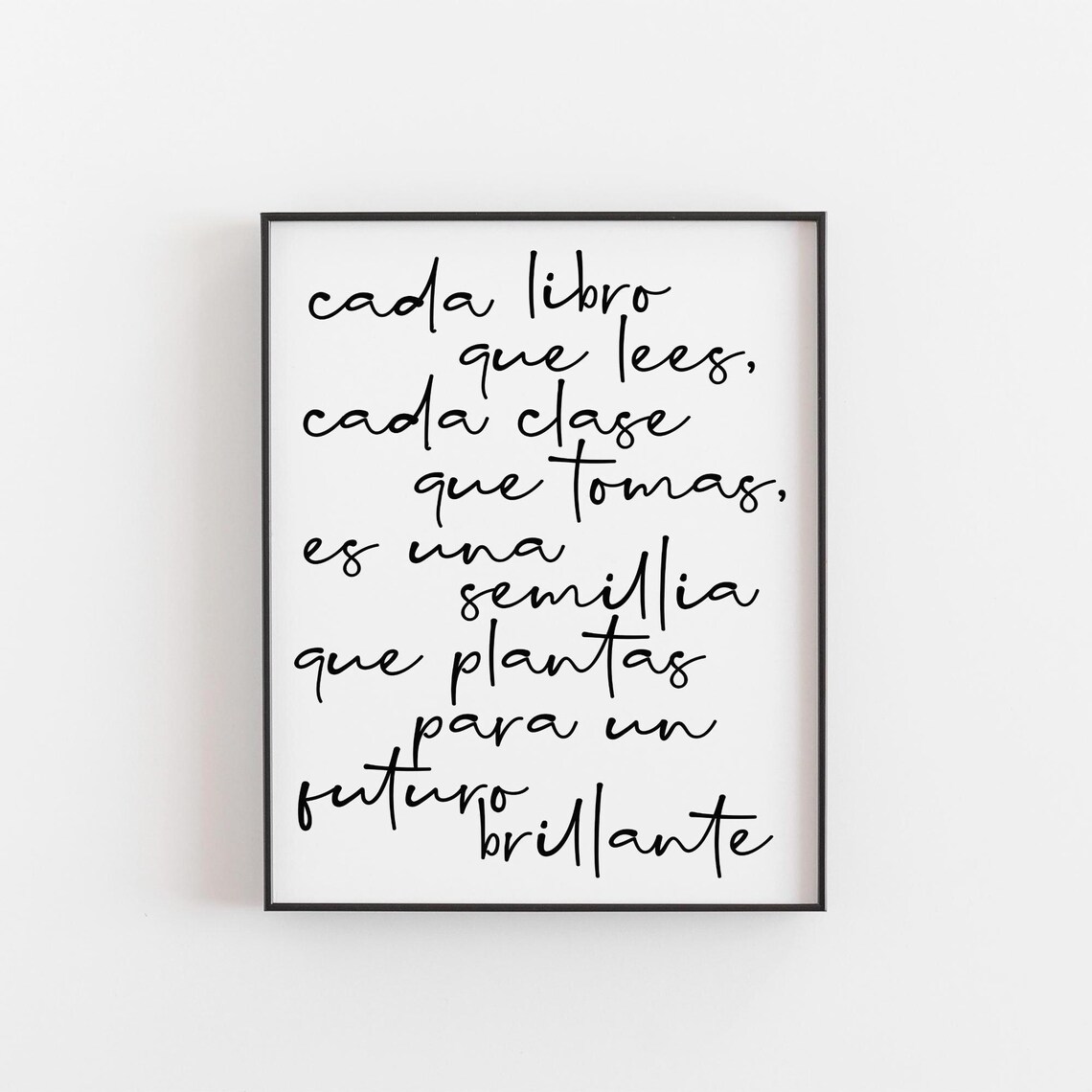 Motivational Spanish Quote Art Print, Classroom Decor