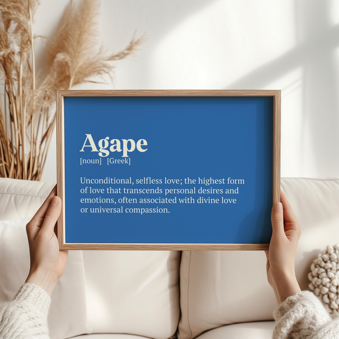 Agape Definition Print, Unconditional Love Word Art