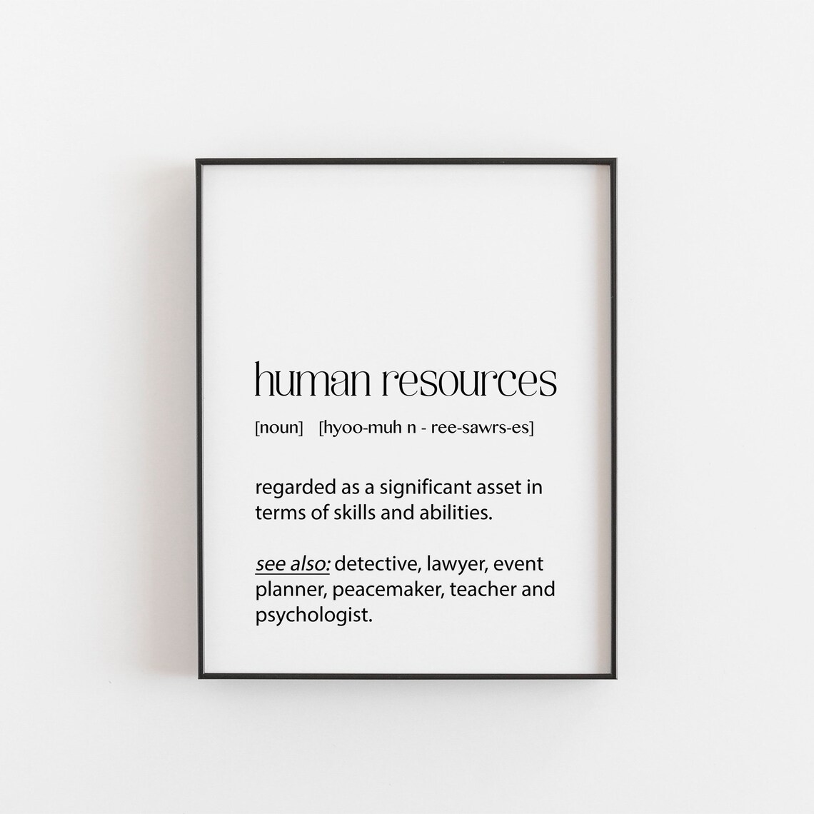 HR Office Decor Gifts, Human Resources Wall Poster