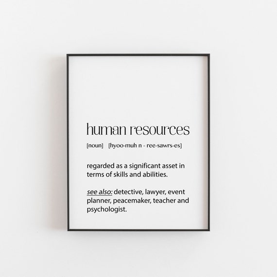 HR Office Decor Gifts, Human Resources Wall Poster