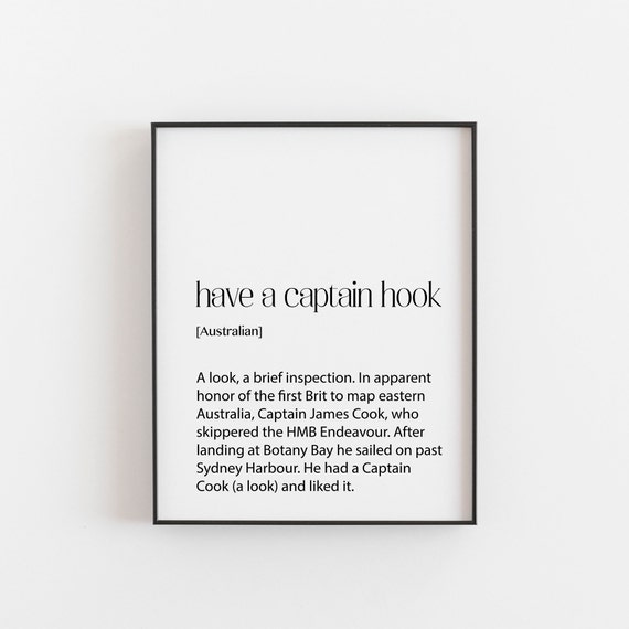 Captain Hook Quotes, Aussie Slang Phrases