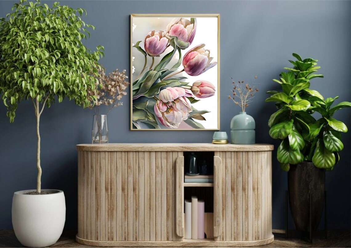 Tulips Watercolor Print, Spring Floral Botanical Art - Image 4