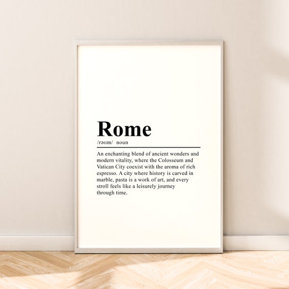 Rome Minimalist Travel Poster, Home Decor Print