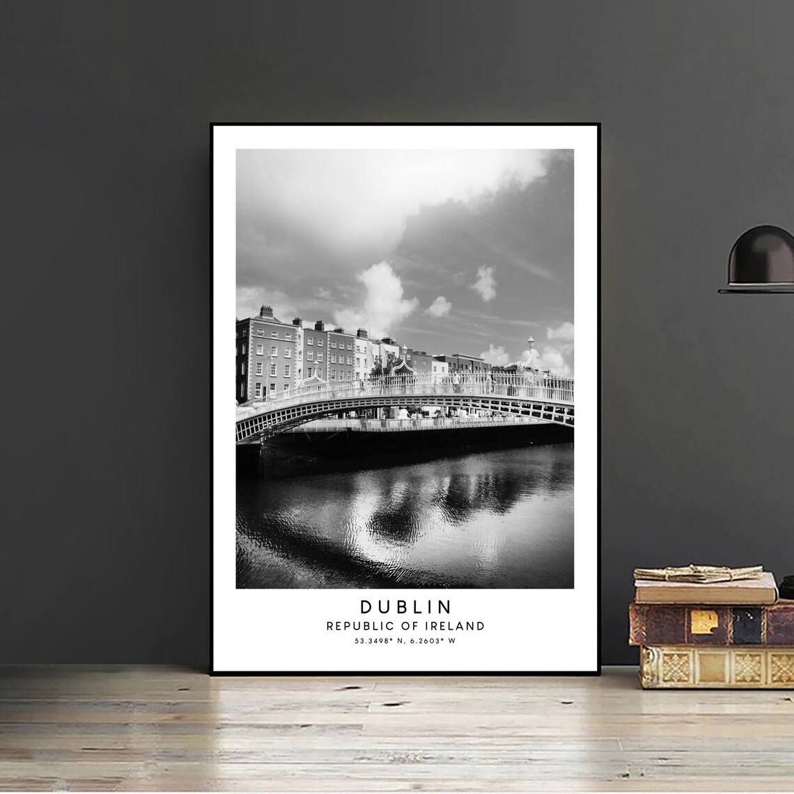 Dublin Ha'penny Bridge Minimalist Travel Poster - Image 2