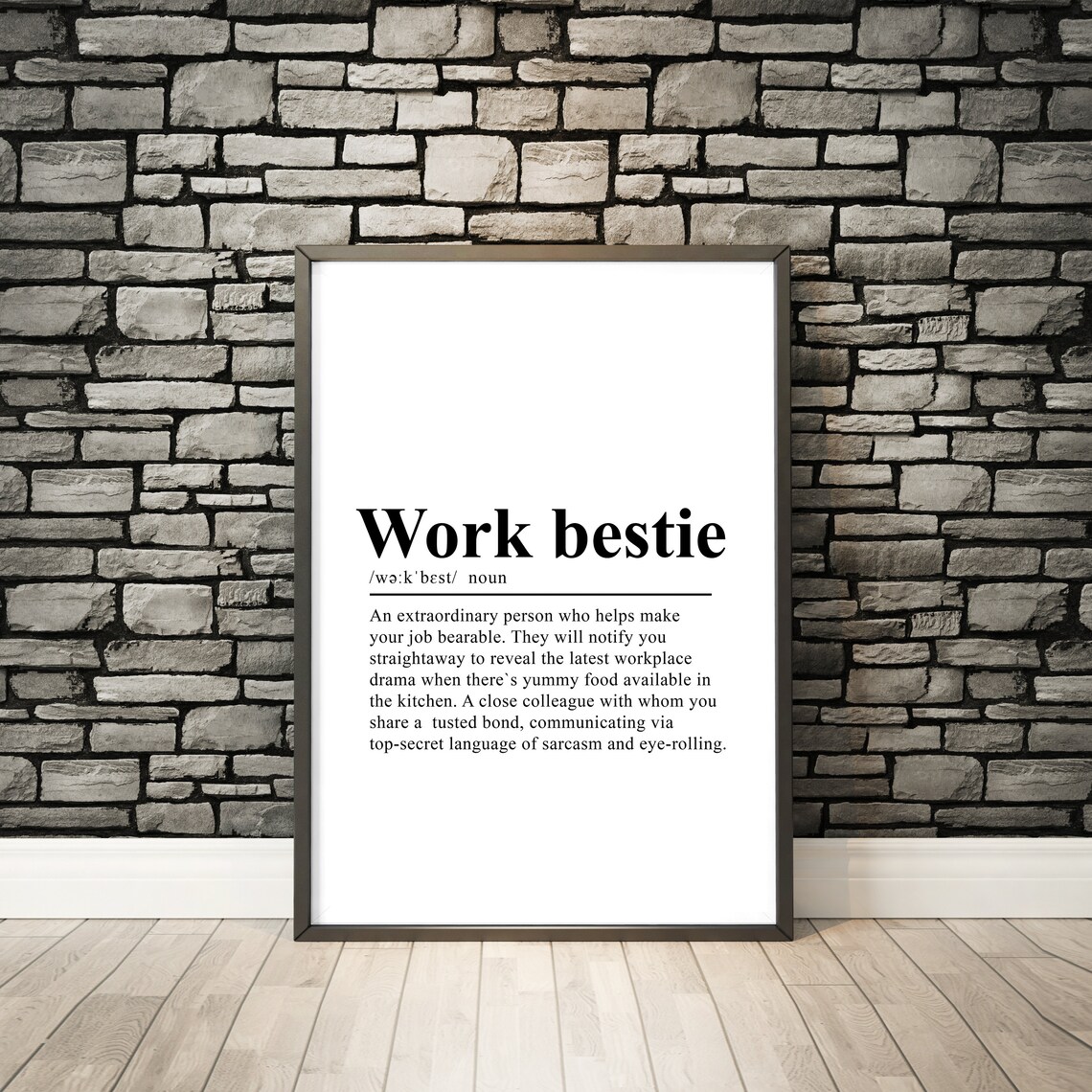 Work Bestie Definition, Funny Office Gift