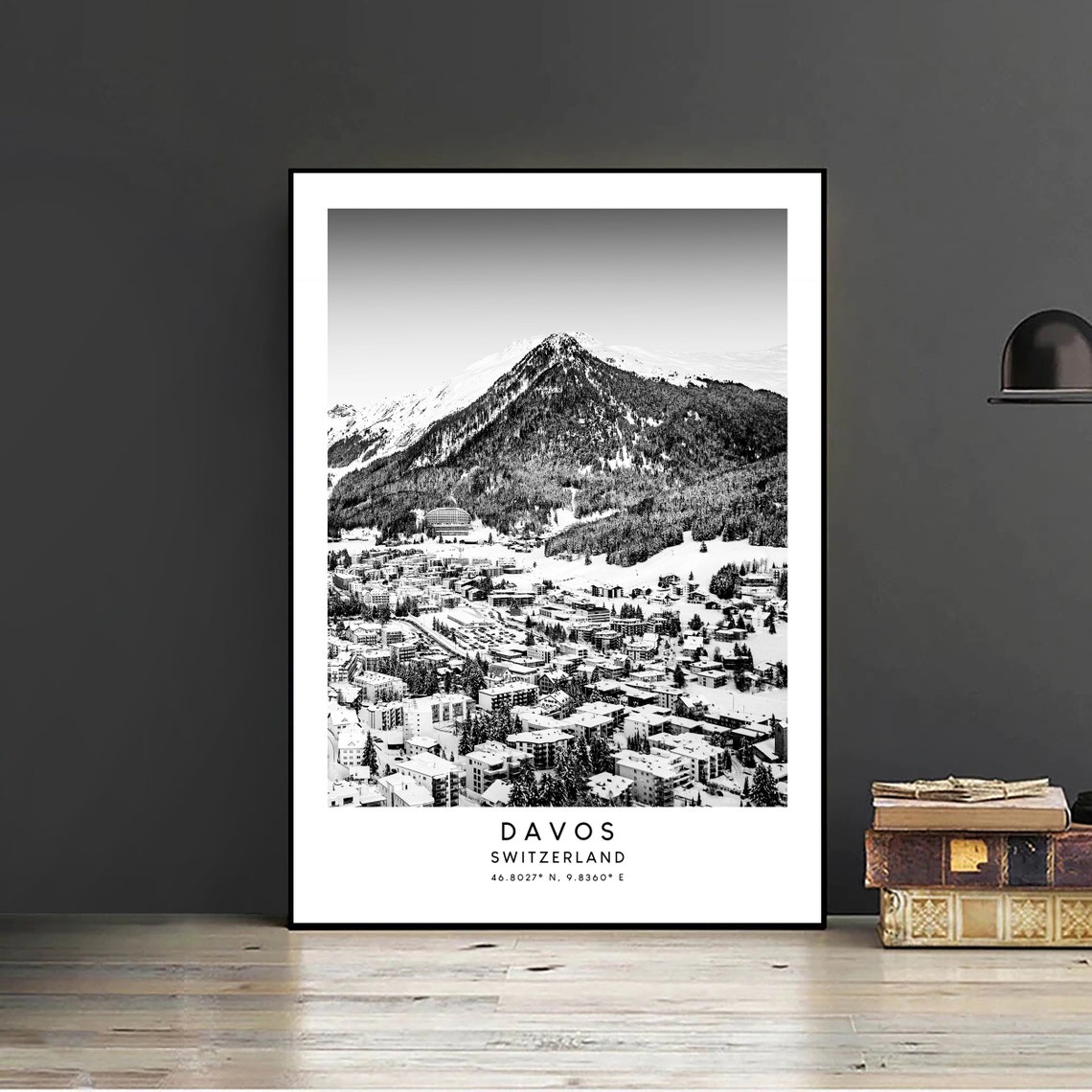Davos Switzerland Minimalist Travel Poster, Swiss Alps - Image 2