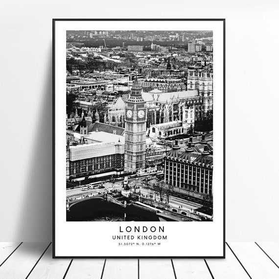 London, United Kingdom Big Ben Minimalist Poster Print