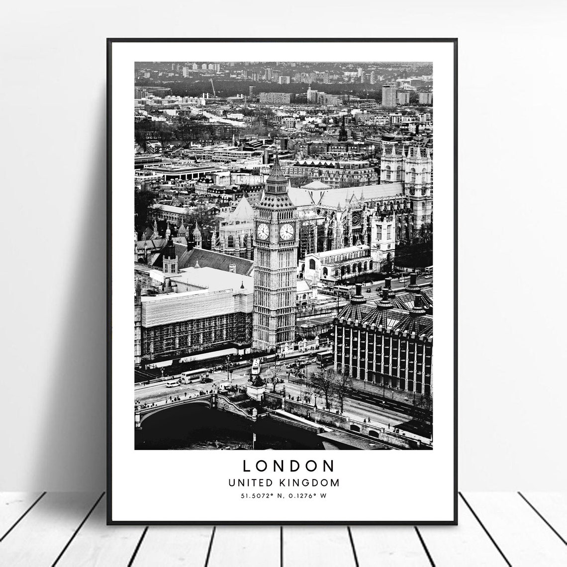 London, United Kingdom Big Ben Minimalist Poster Print