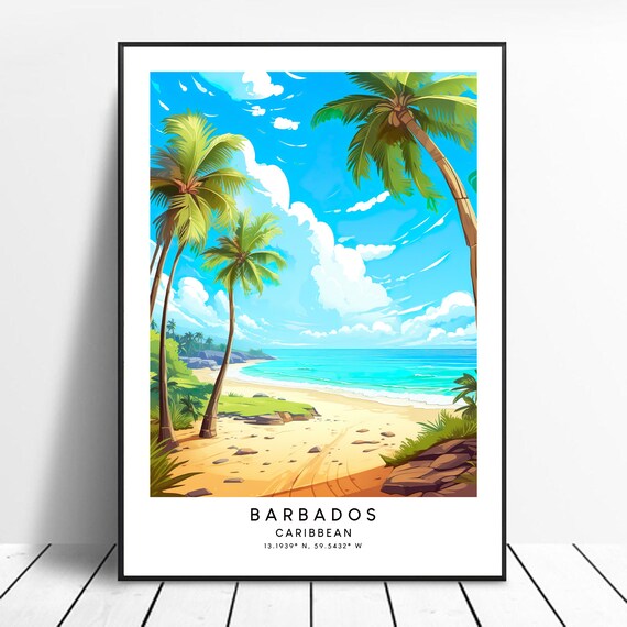 Barbados Abstract Minimalist Travel Poster