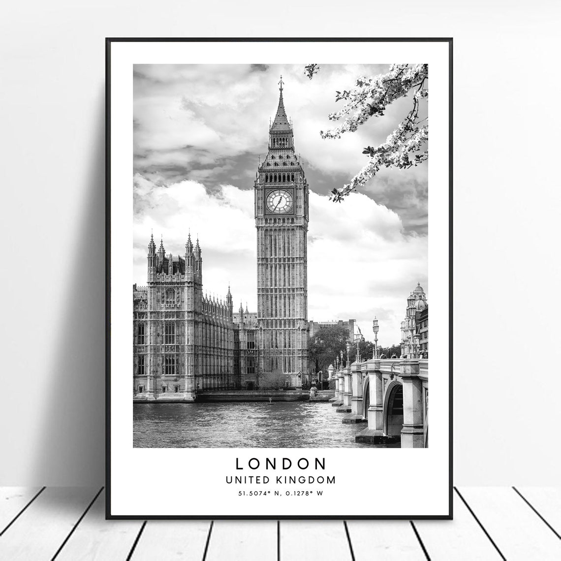 Big Ben London Minimalist Travel Poster, United Kingdom - Image 2