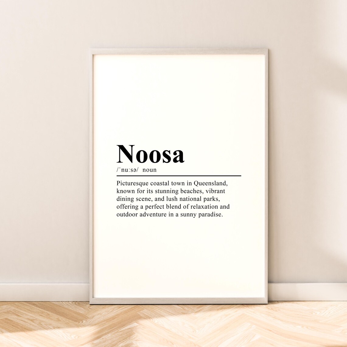 Noosa Australia Travel Poster, Minimalist Home Decor