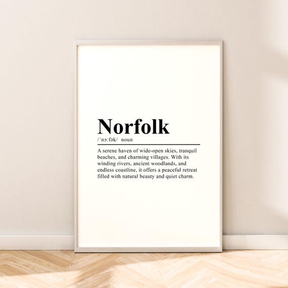 Norfolk England Minimalist Travel Wall Art Print