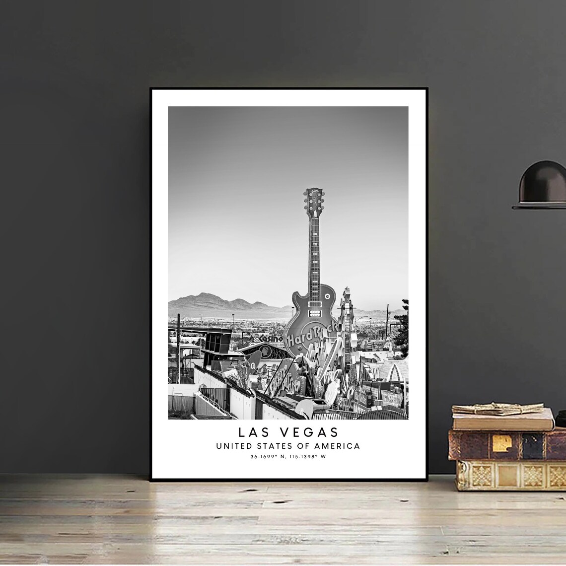 Las Vegas Black And White Travel Poster Print - Image 2
