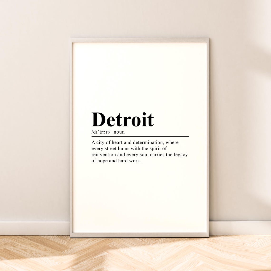 Detroit Travel Print Detroit Wall Art Detroit Michigan Print Wall Hanging Detroit Poster Detroit Art Detroit Home Dcor Gift Dictionary Art